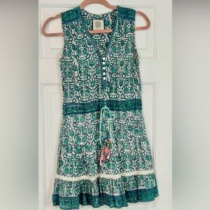 Bell by Alicia Bell Silk Cotton Rainey Midi Dress XS VGUC